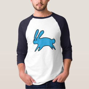 Corriendo camiseta de conejito azul