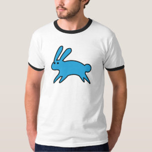 Corriendo camiseta de conejito azul