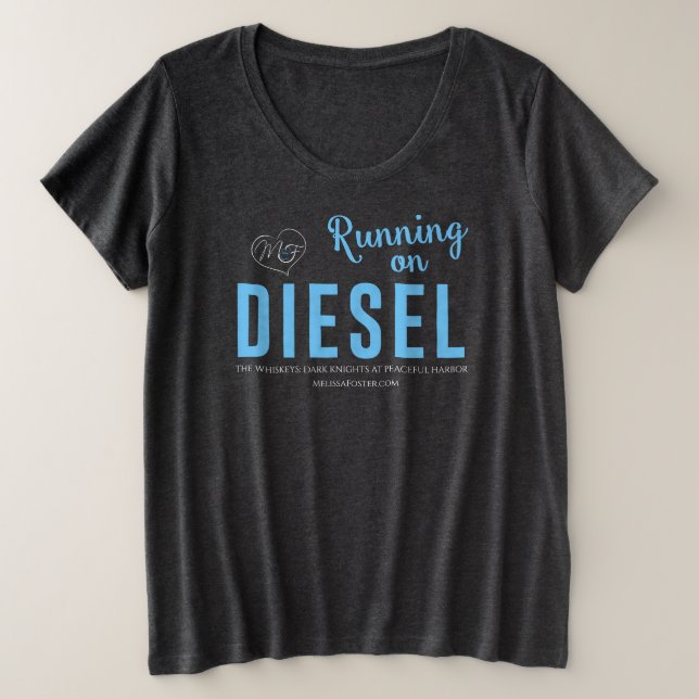 Corriendo con camiseta Diesel hasta 4x (Anverso del diseño)