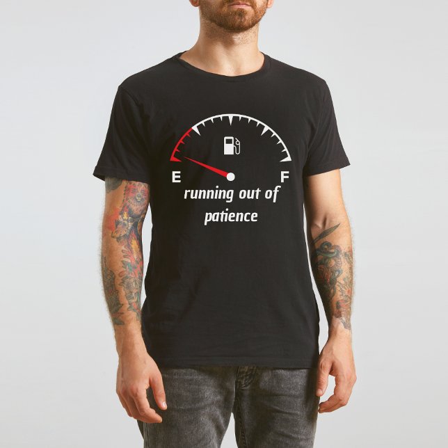 Corriendo la paciencia Camiseta de Gálibo de Gas V (Running Out Of Patience Black T-Shirt)