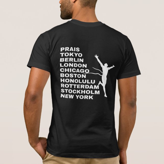 Corriendo, maratón camiseta (Reverso)