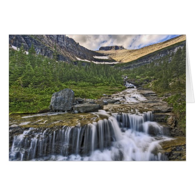 Corriente en cascada, Parque Nacional Glaciar, (Anverso (Horizontal))