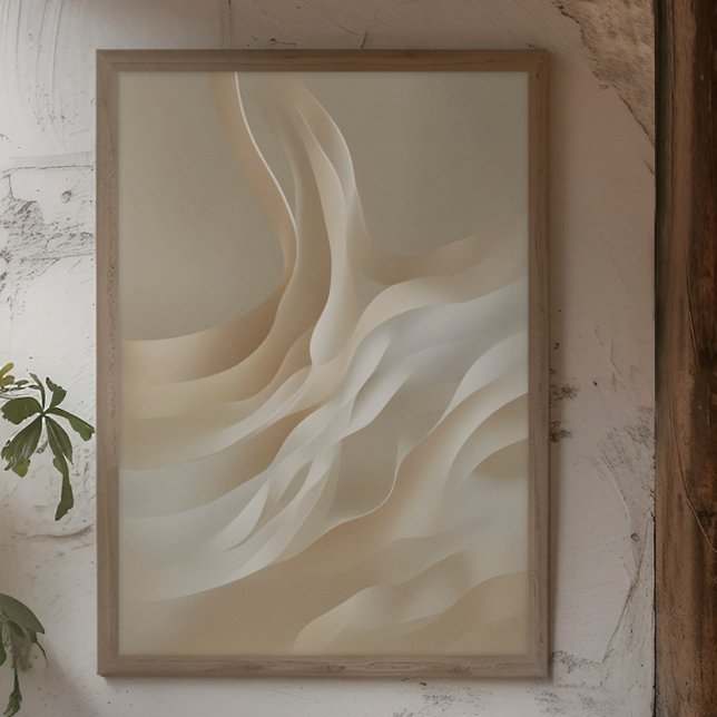 "Corrientes suaves" | Arte abstracto de Beige (Subido por el creador)