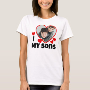 Corro a mis hijos con camiseta personalizada de fo