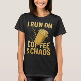 Corro con camiseta de café y caos - Copa de café