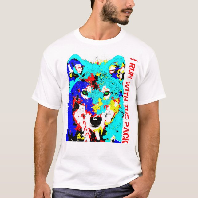 CORRO CON EL PAQUETE - CAMISETA DEL LOBO (Anverso)