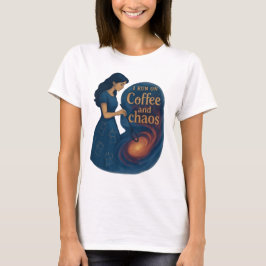 Corro con la camiseta de la galaxia del café caos
