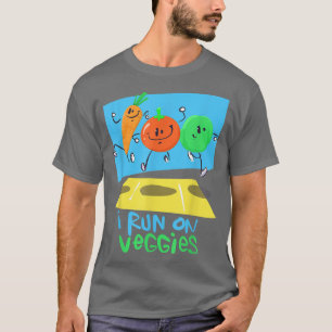 Corro con verduras - camiseta de venganza vegetari