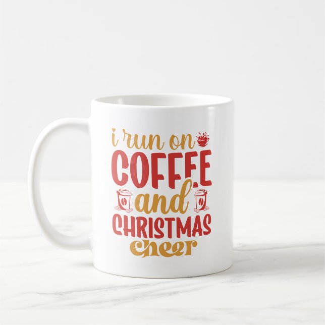 Corro en la taza de regalo de los Navidades de caf (Izquierda)