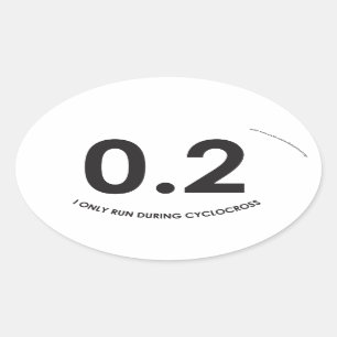 Corro solamente durante Cyclocross - pegatina oval
