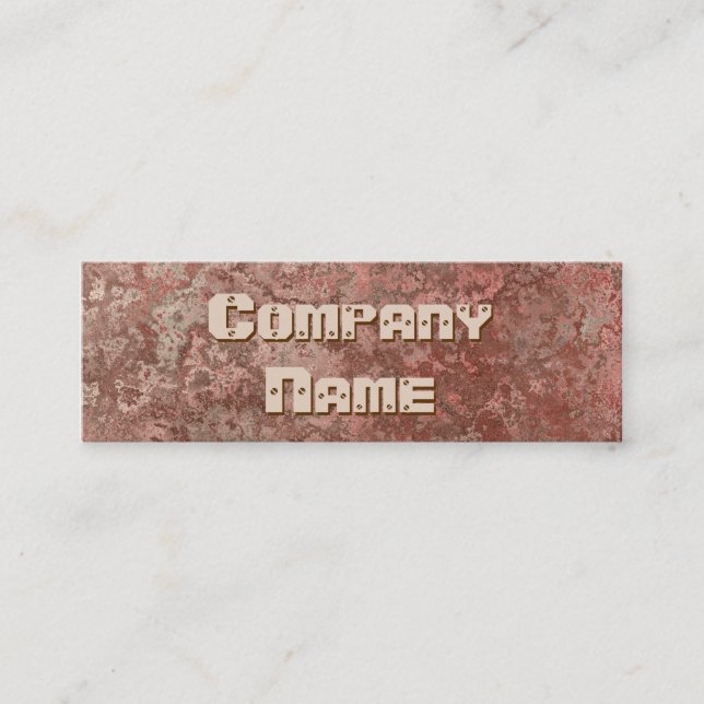 Corrosion print brown tarjeta de negocios skinny (Anverso)