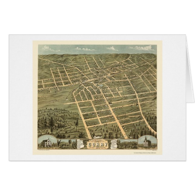 Corry, mapa panorámico del PA - 1870 (Anverso (Horizontal))