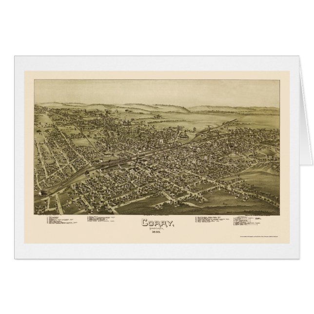 Corry, mapa panorámico del PA - 1895 (Anverso (Horizontal))