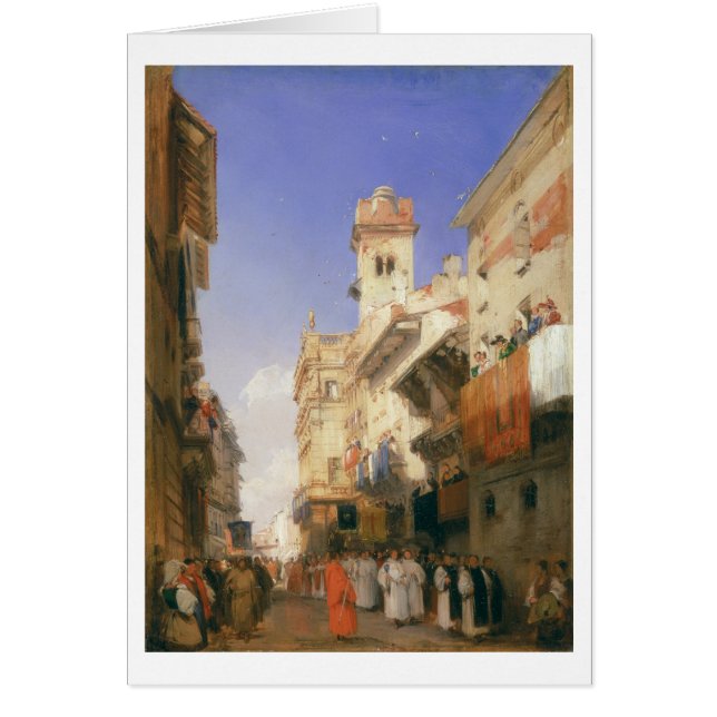 Corso Sant'Anastasia, Verona (aceite en el panel) (Frente)