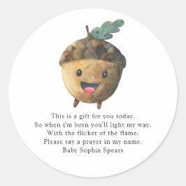 Corta bellota - Etiqueta de la vela de oración