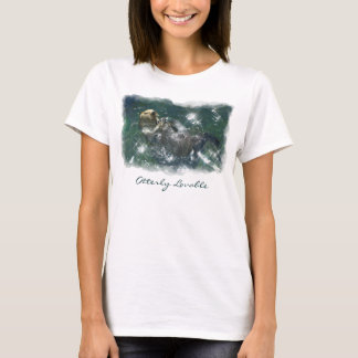 Corta camiseta de impresión de Otter totalmente ad