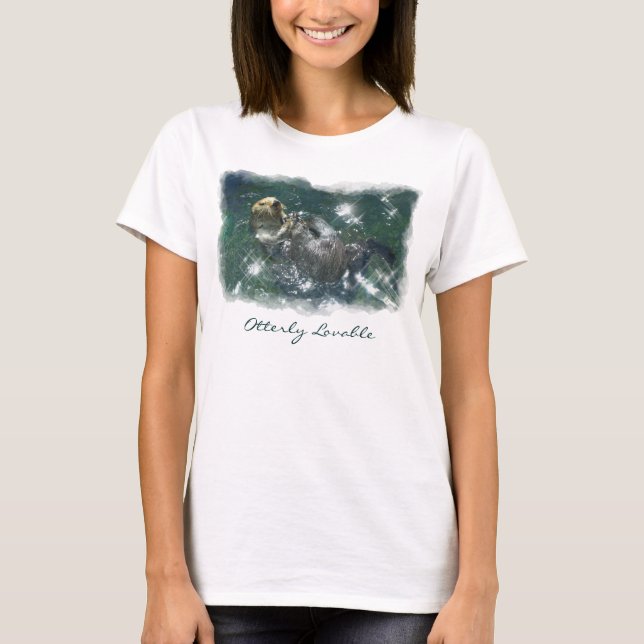 Corta camiseta de impresión de Otter totalmente ad (Anverso)