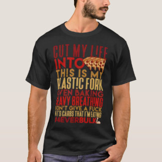 Corta mi vida en la camiseta esencial Pizza