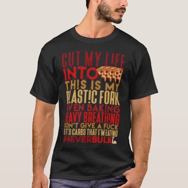 Corta mi vida en la camiseta esencial Pizza (Anverso)