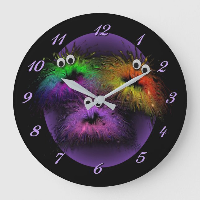 Corta y difusa cristales de arcoiris contra reloj  (Anverso)