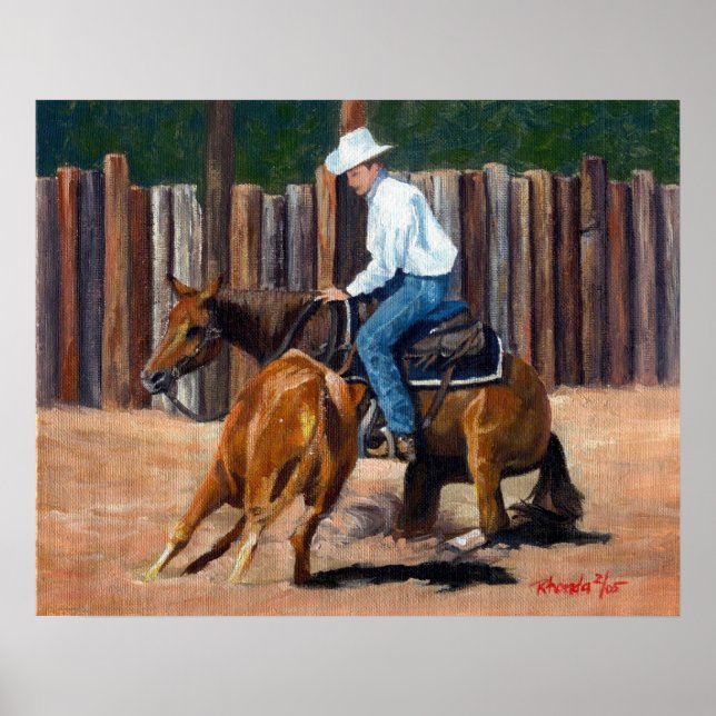 Cortando la impresión de caballos en el trimestre (Frente)