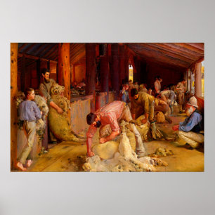 Cortando las ovejas Tom Roberts 1890 Arte australi
