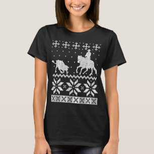 Cortando Navidades feos de caballo suéter