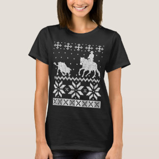 Cortando Navidades feos de caballo suéter