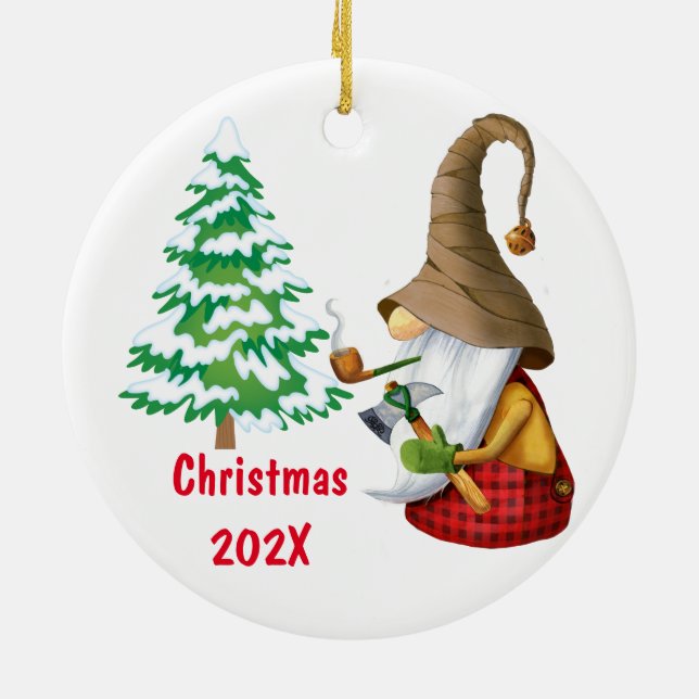 Cortando nuestro ornamento de cerámica de árbol de (Atrás)