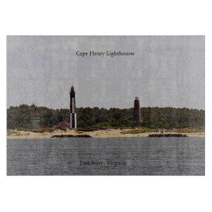 Cortar Cape Henry Lighthouses tabla de corte