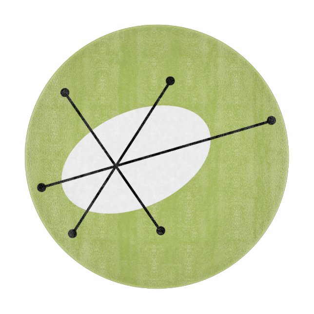 Cortar Dazzle Green tabla de corte redonda (Anverso)