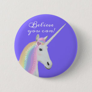 Cortar el Rainbow Unicorn cree el botón morado re