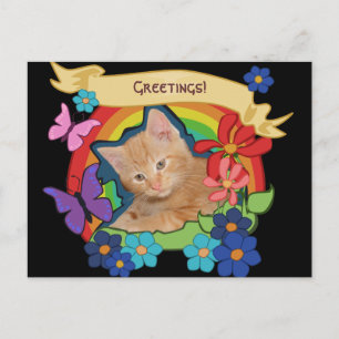 Cortar gatito con postal de desplazamiento