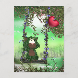 Cortar Gato En La Postales De Swing - Postcard De