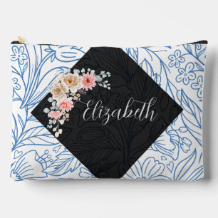 Cortar impresión floral y abrir bolsa