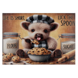 Cortar La vida es una tabla de corte de vaca corta