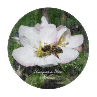 Cortar Macro Foto de Flor de Manzano y Abeja | Tabla de C