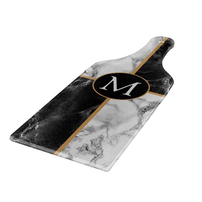 Cortar Marble blanco negro recortar la tabla de su carta (Borde)