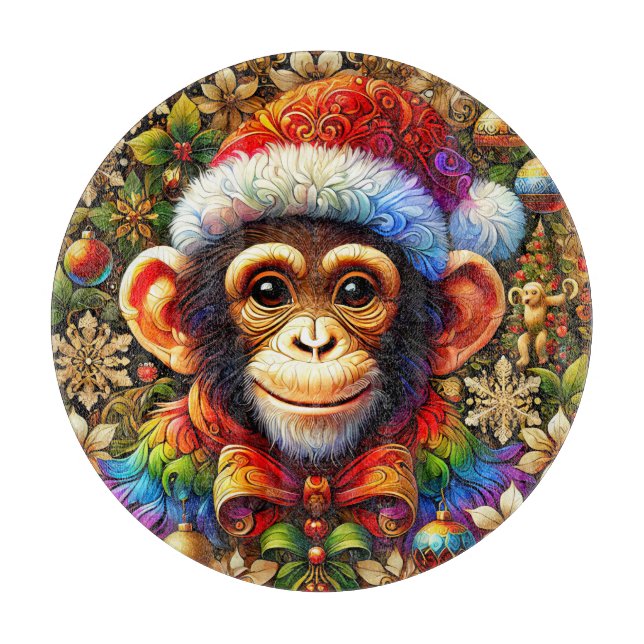 Cortar NAVIDADES CHIMPANZEE ~ Tabla de corte (Anverso)