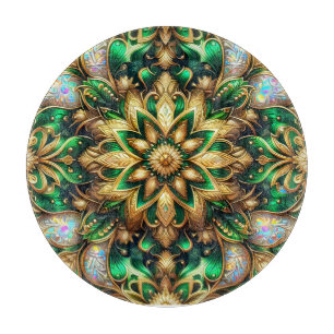 Cortar NAVIDADES Patrón de oro verde ~ Tabla de corte