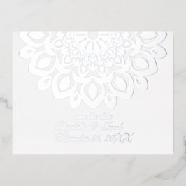 Cortar papel blanco Mandala Guardar postal de fech