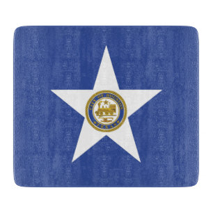 Cortar Pequeña tabla de corte de vidrio- bandera de Houst