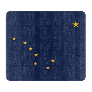 Cortar Pequeña tabla de corte de vidrio con bandera de Al
