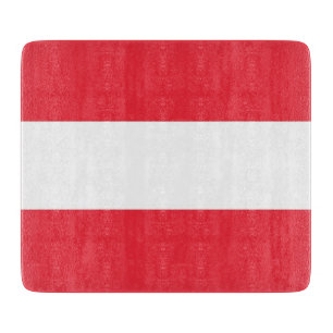 Cortar Pequeña tabla de corte de vidrio con bandera de Au