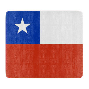 Cortar Pequeña tabla de corte de vidrio con bandera de Ch