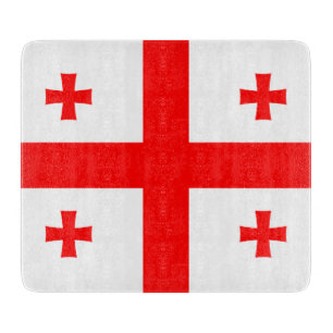 Cortar Pequeña tabla de corte de vidrio con bandera de Ge