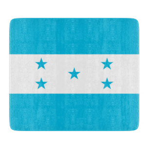 Cortar Pequeña tabla de corte de vidrio con bandera de Ho