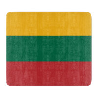 Pequeña tabla de corte de vidrio con bandera de Li