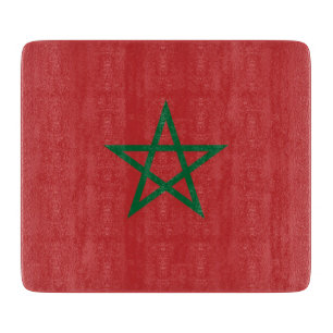 Cortar Pequeña tabla de corte de vidrio con bandera de Ma