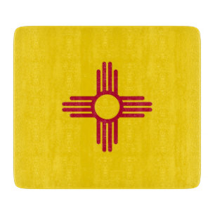 Cortar Pequeña tabla de corte de vidrio con bandera de Nu